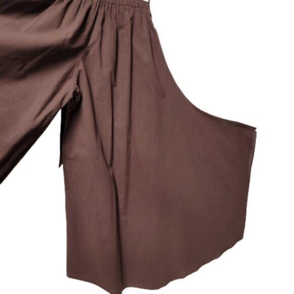 Capris Cotton Culottes, Wide Leg Capri Pants with colorful Floral Applique-NEW - Picture 6 of 12